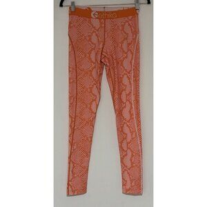 Ethika Subzero Women’s Compression Orange Snake Print Leggings Size Medium NWT